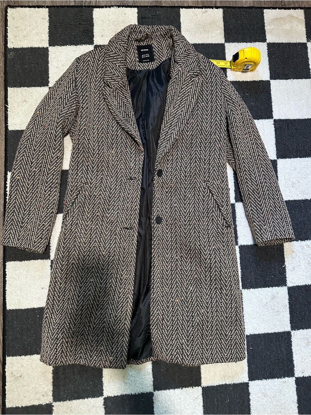 Cotton on herringbone coat